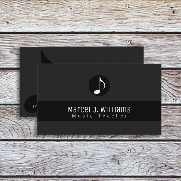 Musician Black  With Music Note