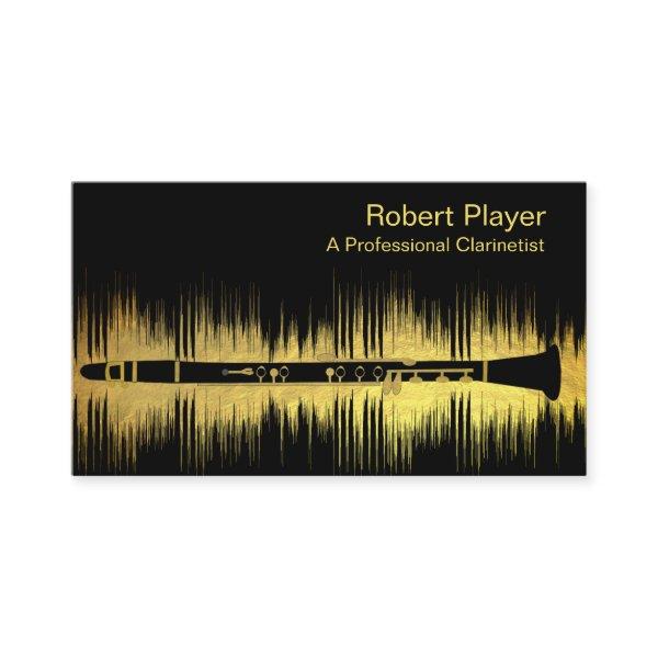 Musician Clarinet Player Audio Gold Sound Waves