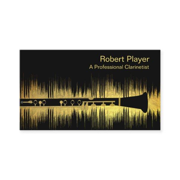 Musician Clarinet Player Audio Gold Sound Waves
