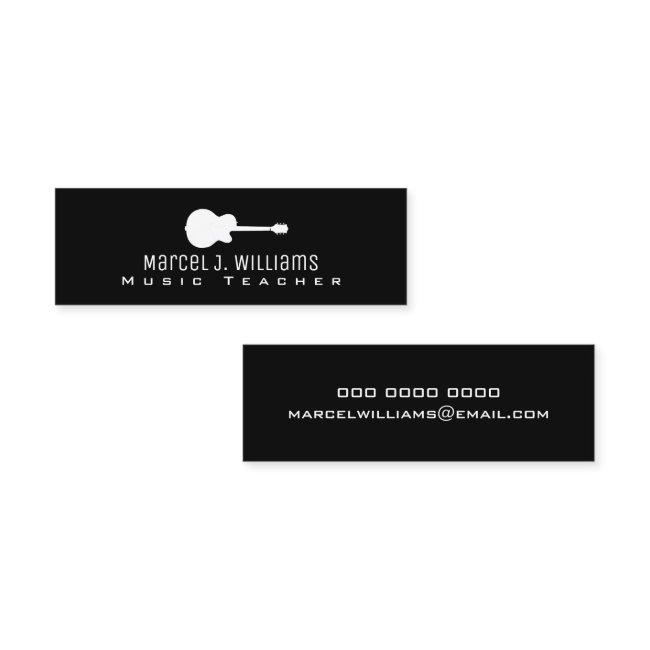 musician . guitarist graphic guitar on black mini