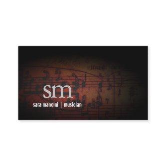 Musician Music Notes Grunge Monogram Music