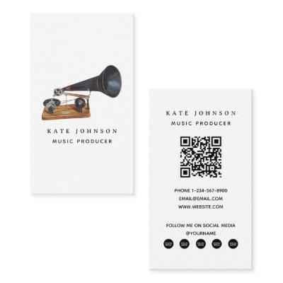 Musician Music Producer Gramophone QR Code