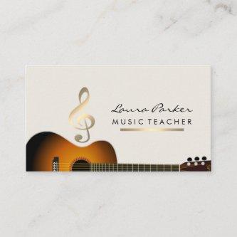 Musician Music Teacher Guitar Music Note Gold
