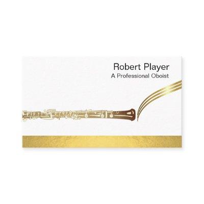 Musician Oboist Player Music Gold Oboe Waves