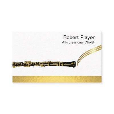Musician Oboist Player Music Gold Oboe Waves