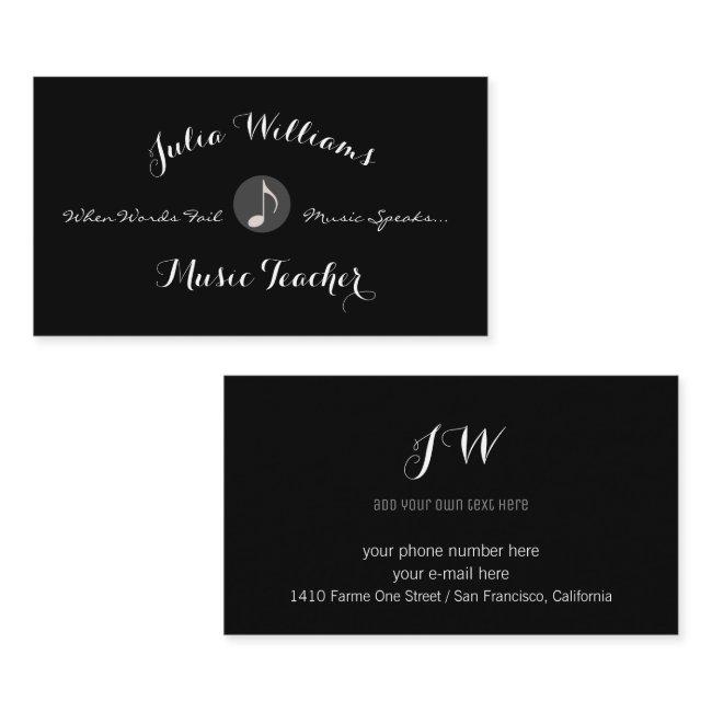 musician's blk. with musical note