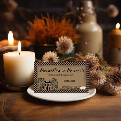 Mustard Saltbox House Rustic Kraft