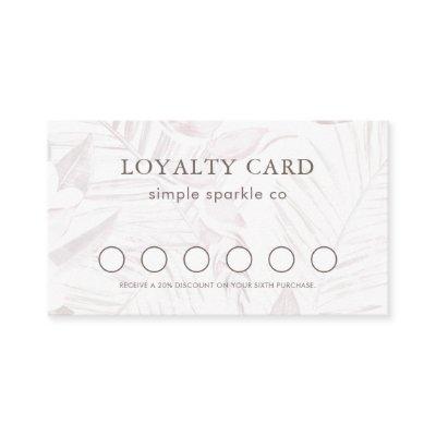 Muted Mauve Palm Print Loyalty Card