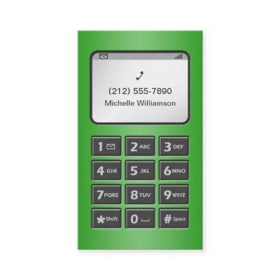 My Other Phone - Green Personal Calling Cards