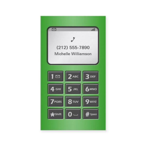 My Other Phone - Green Personal Calling Cards