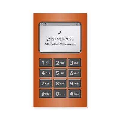 My Other Phone - Orange Personal Calling Cards