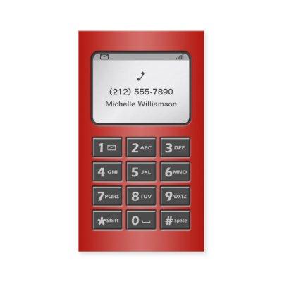 My Other Phone - Red Personal Calling Cards