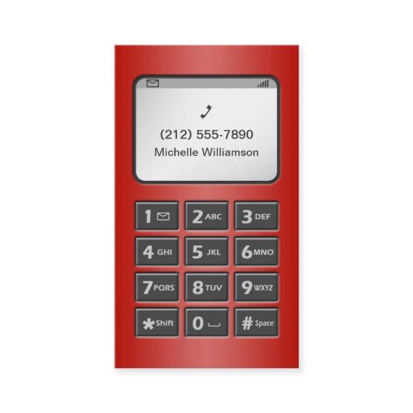 My Other Phone - Red Personal Calling Cards
