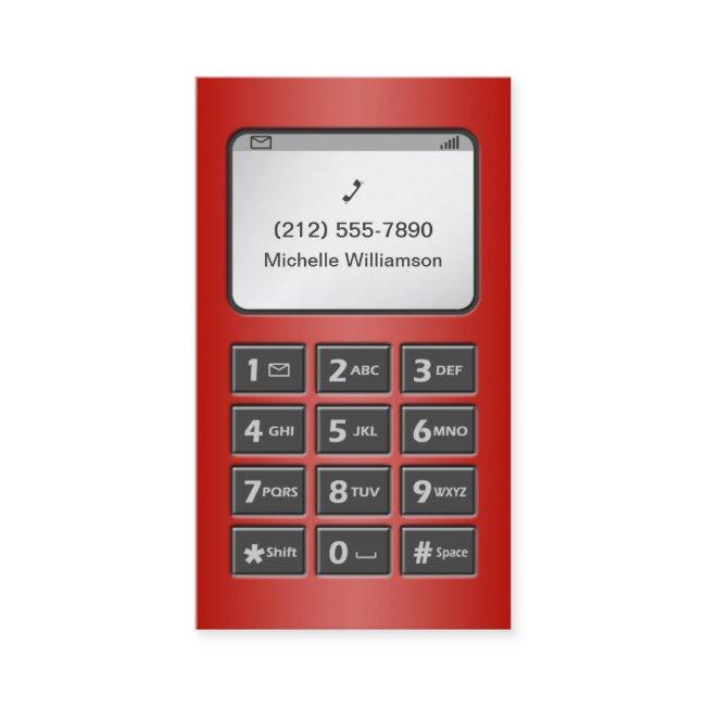 My Other Phone - Red Personal Calling Cards