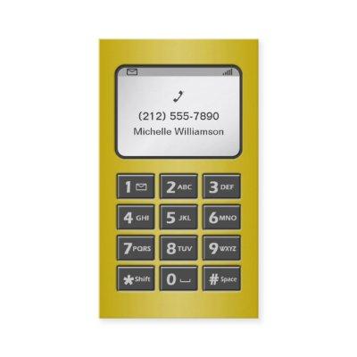 My Other Phone - Yellow Personal Calling Cards