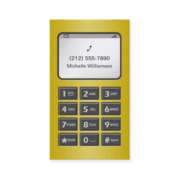 My Other Phone - Yellow Personal Calling Cards