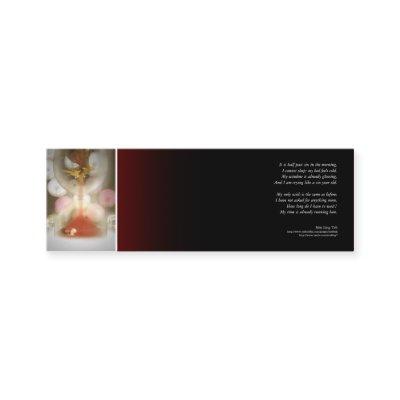 'My time is already running late' poetry bookmark Mini