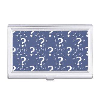 Mystery question mark riddle puzzle blue  case