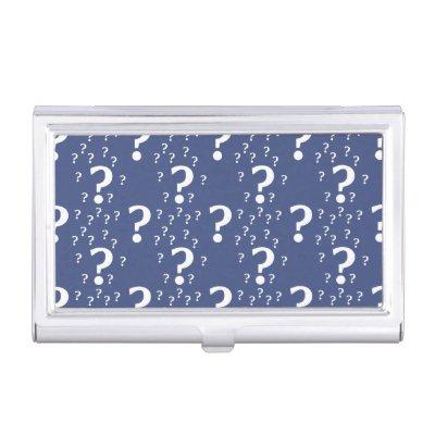 Mystery question mark riddle puzzle blue  case