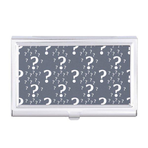 Mystery question mark riddle puzzle blue-grey  case