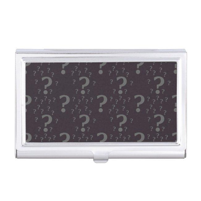 Mystery question mark riddle puzzle grey case
