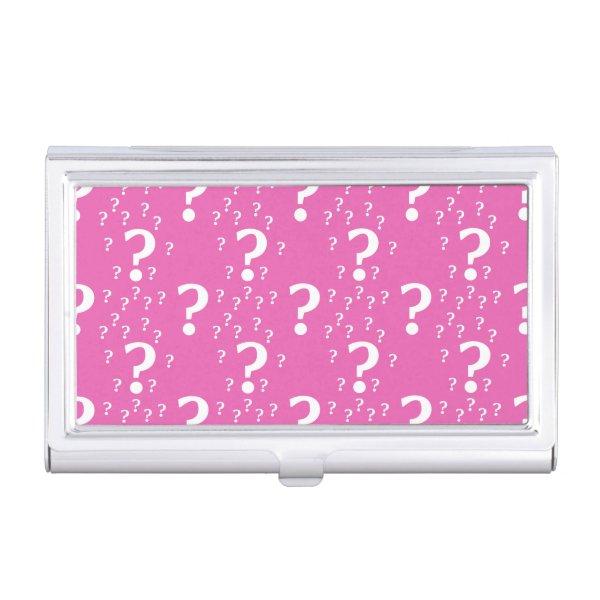 Mystery question mark riddle puzzle pink  case