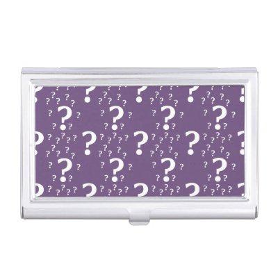 Mystery question mark riddle puzzle purple  case