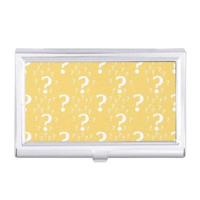Mystery question mark riddle puzzle yellow  case