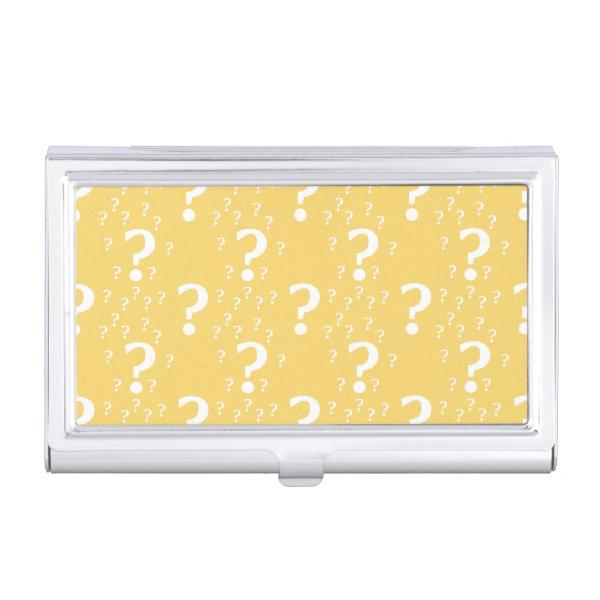 Mystery question mark riddle puzzle yellow  case