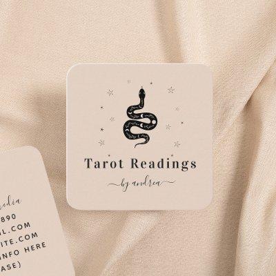 Mystic Boho Snake Moon Lunar Celestial Spiritual  Square