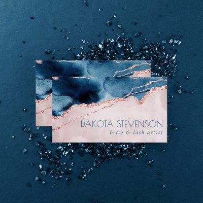 Mystic Elegance | Teal Blue and Rose Gold Branding