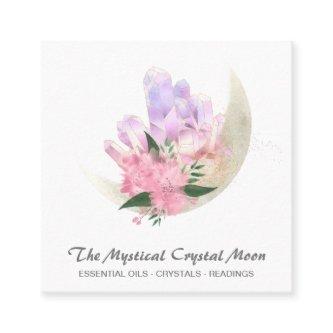 *~*  Mystic Moon Crystals Floral Cosmic Glitter Sq Square