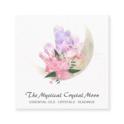 *~*  Mystic Moon Crystals Floral Cosmic Glitter Sq Square