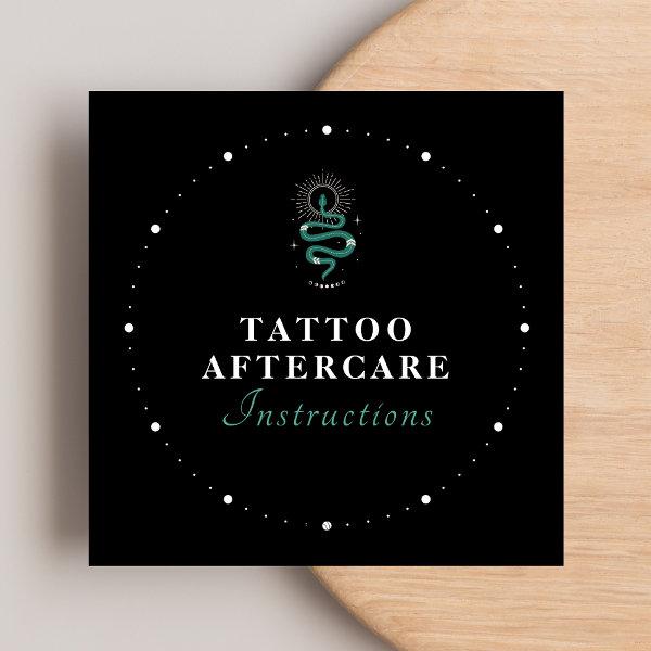 Mystic Snake Green Tattoo Aftercare Instructions Square