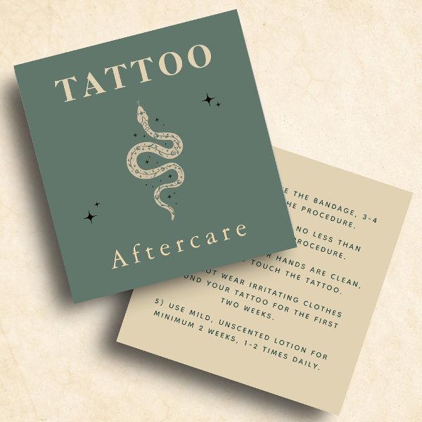 Mystic Snake Tattoo Aftercare Instructions Trendy Square