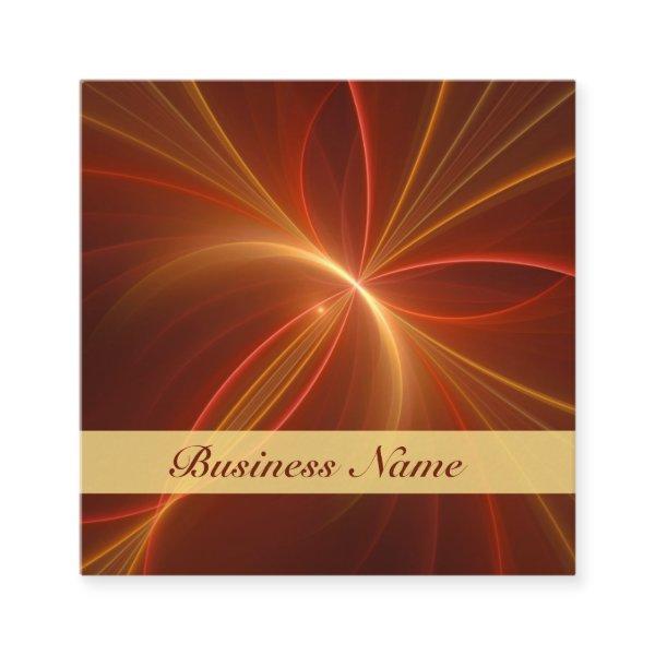 Mystical Abstract Fractal Modern Warm Colors Name Square