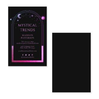 Mystical Black Purple Sun Moon Astronomy Space
