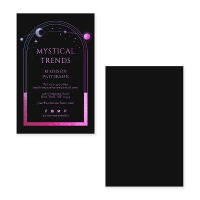 Mystical Black Purple Sun Moon Astronomy Space