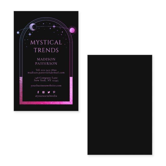 Mystical Black Purple Sun Moon Astronomy Space