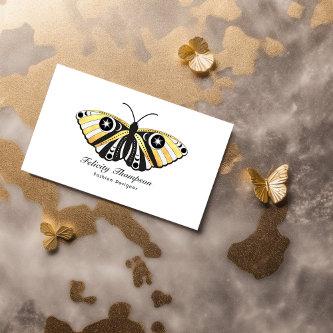 Mystical Celestial Gold Moths QR Code