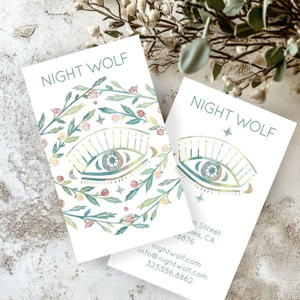 Mystical Eye Roses Vines Magical Boho Colorful
