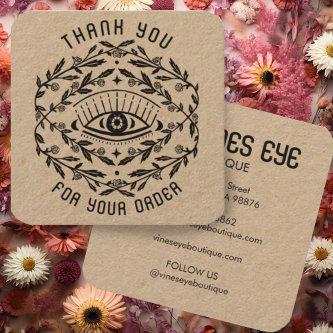 Mystical Eye Roses Vines Magical Order Thank You Square