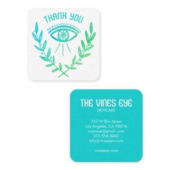 Mystical Eye & Vines Elegant Boho Order Thank You Square