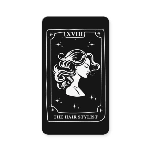 Mystical Tarot Card Black and White Hair Stylist