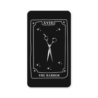 Mystical Tarot Card Black White Scissors Barber