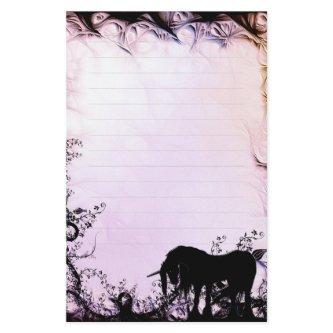 Mystical Unicorn w/lines (mystical) Stationery