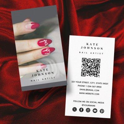 Nail Artist Beaty Salon Manicure Photo QR Code