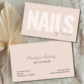 Nail Artist Salon Pink Typography