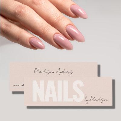 Nail Artist Salon Pink Typography  Mini