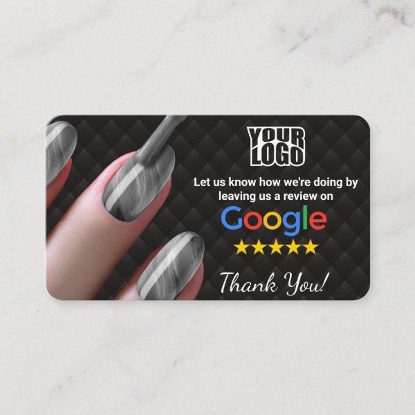 Nail salon Google Review Template With QR